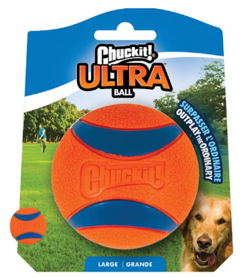 Chuckit Ultra Rubber Ball Tough Dog Toy L