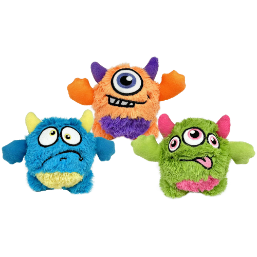 Incredipet Oggle Monster Plush Dog Toy, Assorted 5 in