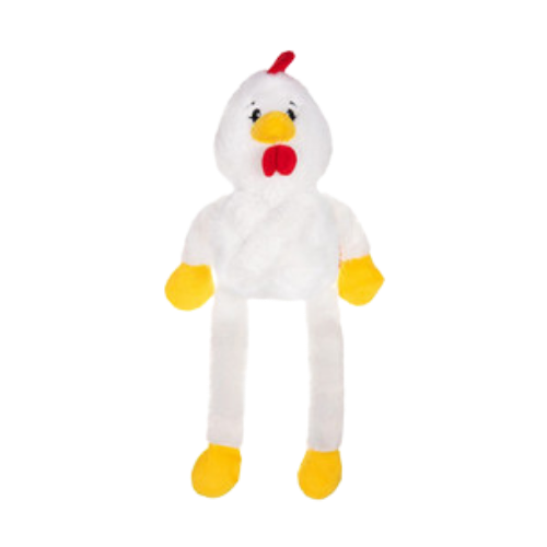 Growl Pulldozers Chuck the Chicken Plush Dog Toy 21 in