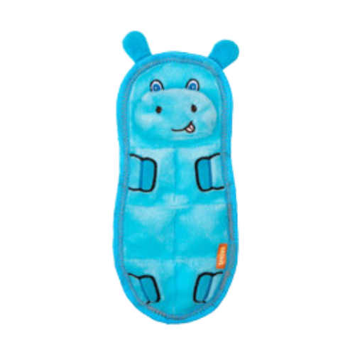 Growl Zoo Matz Hugo the Hippo Plush Dog Toy 9.5 in