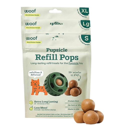 Woof Pupsicle Pops Refills Peanut Butter & Chicken Recipe Lickable Dog Treats Woof Pupsicle Pops Refills Peanut Butter & Chicken Recipe Lickable Dog Treats