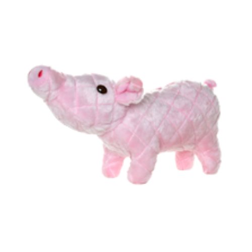 Tuffy's Mighty Farm Piglet Durable Plush Dog Toy 11 in