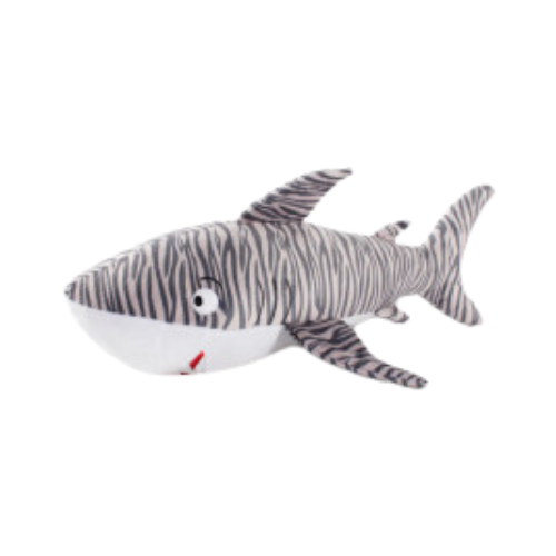 Pet Fringe Studio Summer Sir Munch A'Lot Plush Shark Dog Toy 19 in