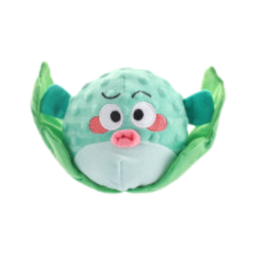 Hugsmart Summer Ocean Pals Puffer Fish Durable Plush Dog Toy 6.5 in