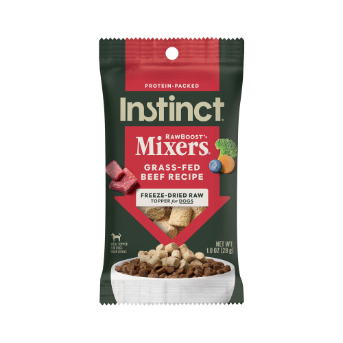 Instinct Raw Boost Mixers All Natural Beef Recipe Freeze-Dried Dog Food Topper Trial Size 1 oz