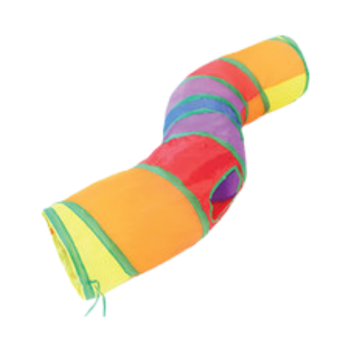 Pet Obsession Meow-n-Roll Pop-Open Curved Play Tunnel Cat Toy 