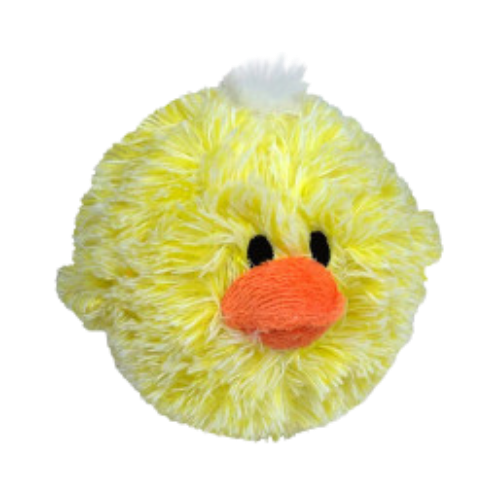 Petlou EZ Squeaky Chick Ball Stuffing-Free Dog Toy 4 in