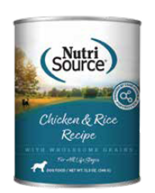 Nutrisource Chicken & Rice Recipe with Wholesome Grains Canned Dog Food
