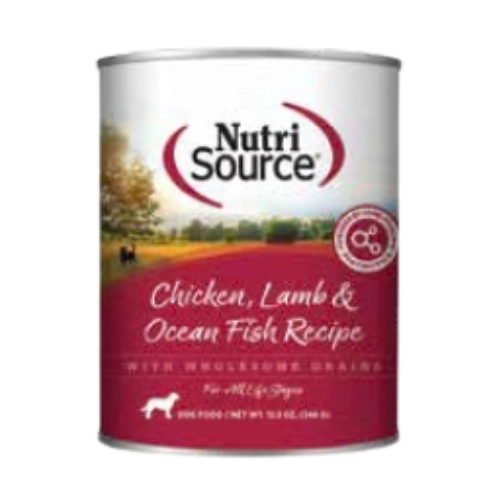 Nutrisource Chicken, Lamb & Ocean Fish Recipe with Wholesome Grains Canned Dog Food