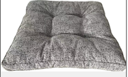 Kenneth Cole Gray Fleck Gusset Pet Bed 36 in