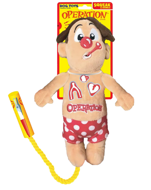 Hasbro Operation Cavity Sam Plush Tug Dog Toy 12 in