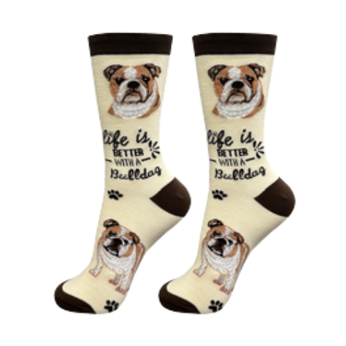 E & S Imports Life is Better With a Bulldog Socks 