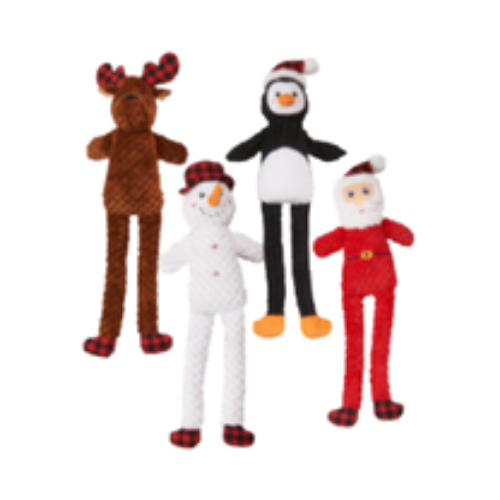 Spot Holiday Plaid Long Legs Plush Dog Toy, Assorted 23 in