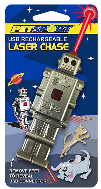 Petsport USB Rechargeable Laser Chase Pet Toy 4 in