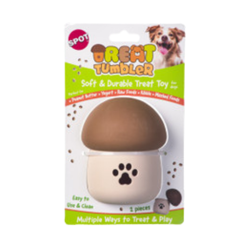 Spot Treat Tumbler Mushroom Treat Dispensing Dog Toy 7 in