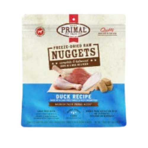 Primal Freeze-Dried Raw Nuggets Duck Recipe Dog Food 14 oz
