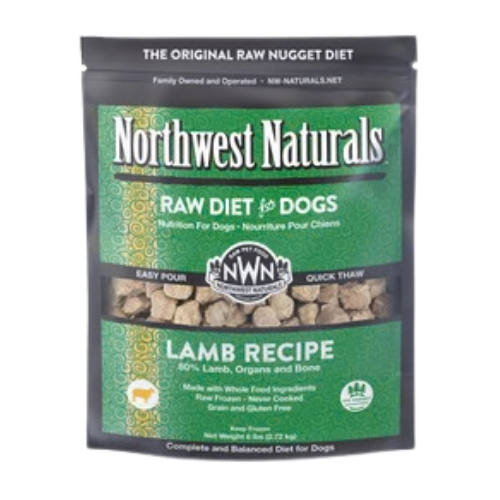 Northwest Naturals Raw Frozen Nugget Diet for Dogs Lamb Recipe 