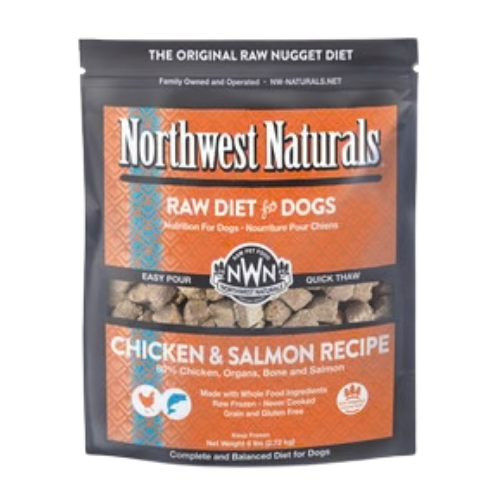 Northwest Naturals Raw Frozen Nugget Diet for Dogs Chicken & Salmon Recipe 