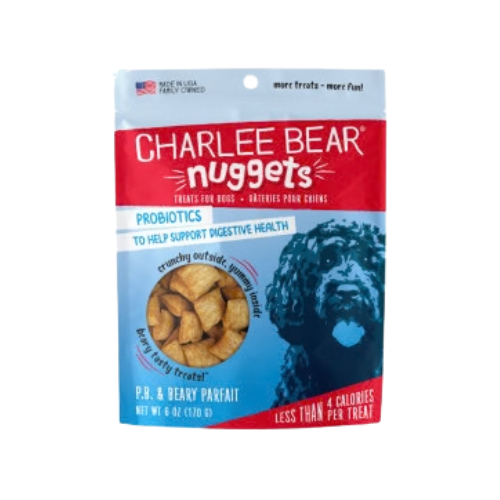 Charlee Bear Nuggets P.B. & Beary Parfait Crunchy Dog Treats with Probiotics 8 oz