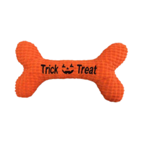 Petlou Halloween Trick or Treat Bone Plush Dog Toy 16 in