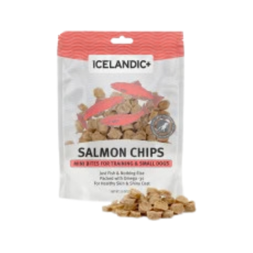Icelandic+ Salmon Mini Fish Chips Dog Treats 2.5 oz