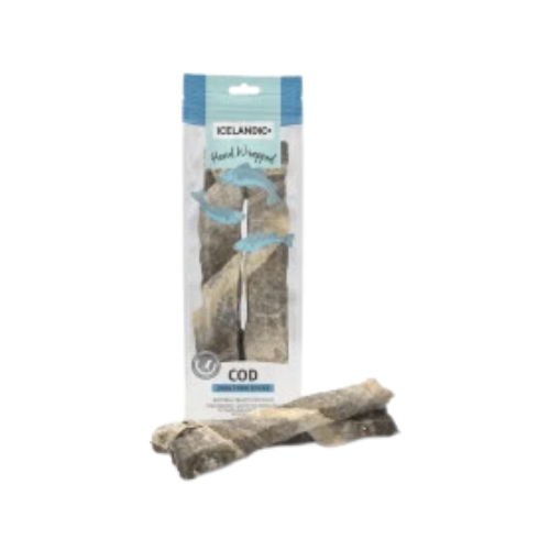 Icelandic+ Cod Skin Long 10 in Chew Sticks for Dogs 2 pk