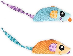 Catstages Catnip Chew Mice Dental Health Cat Toy 2 pk