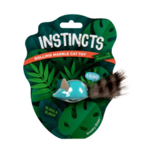 Smartykat Instincts Sneaky Slider Rolling Marble Raccoon Cat Toy 