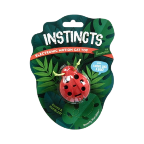 Smartykat Instincts Rowdy Rumbler Ladybug Electronic Motion Cat Toy 