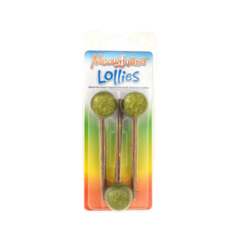 Meowijuana Lollies Silvervine Sticks with Catnip Treat 3 pk
