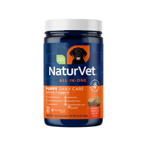 Naturvet All-In-One Soft Chew Daily Care Supplement for Puppies 60 ct