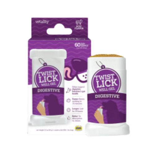 Vetality Twist+Lick Well Gel Digestive Dog Supplement 2.3 oz