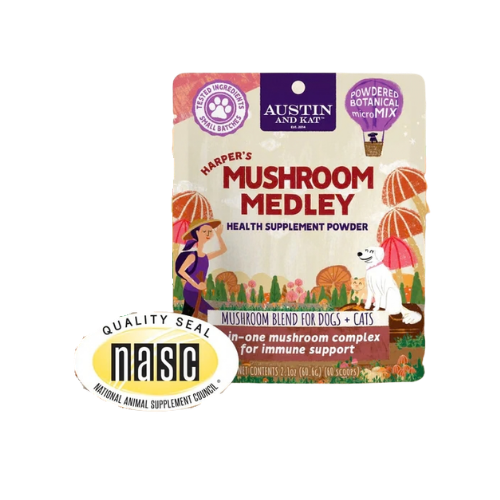 Austin & Kat Harper's Mushroom Medley Immunity Support Supplement Powder for Dogs & Cats 66 gm