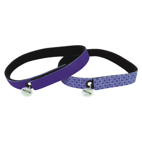 Coastal Pet Products ElastaCat FlexFit Cat Collar- Tiles & Navy 2 pk