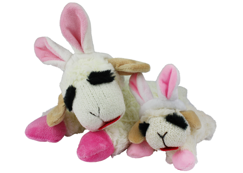 Multipet Lamb Chop Easter Bunny Plush Dog Toy
