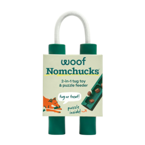 Woof Nomchucks 2-in1 Tug Dog Toy & Occupying Treat Dispensing Puzzle 