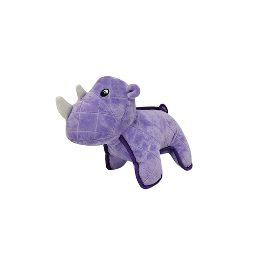 Pet Obsession Ruff N Roll Durable Plush Dog Toy- Rhino 12 in
