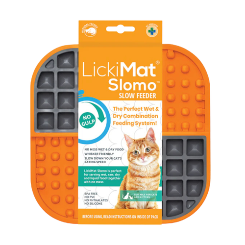 Lickimat Orange Slomo Cat Slow Feeder 