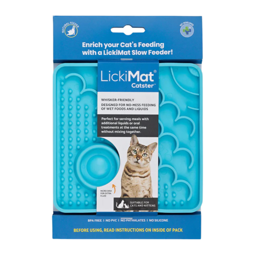 Lickimat Turquoise Catster Mat Cat Slow Feeder 