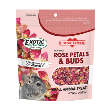Exotic Nutrition Pet Supplies Rose Petals & Buds Small Animal Treat .85 oz