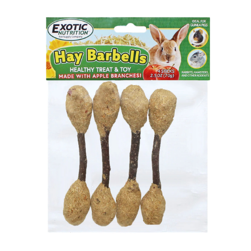 Exotic Nutrition Pet Supplies Hay Barbells Small Animal Treat 