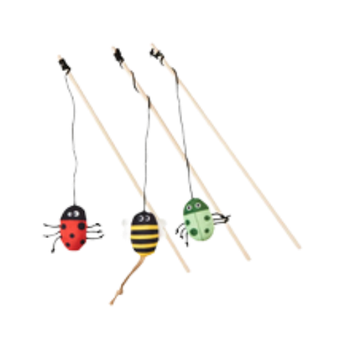 Spot Love Earth Insect Teaser Wand Cat Toy 