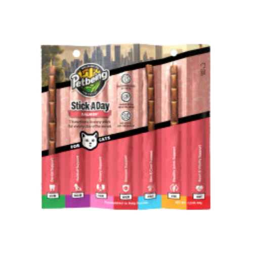Petbeing Stick A Day Salmon Recipe Cat Supplement 7 ct