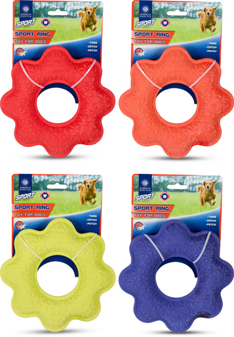Akc Sport Vanilla-Scented Ring Dog Toy, Assorted 6.5 in