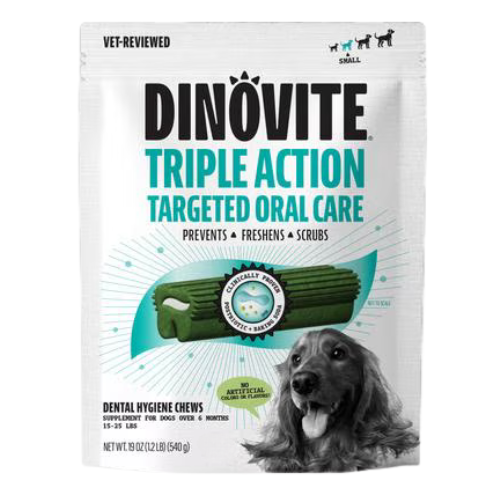 Dinovite Dental Chews for Dogs - Small 9 ct