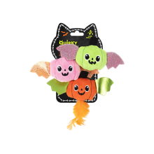Petmate Halloween Jack O Lantern Bats Cat Toy 3 pk