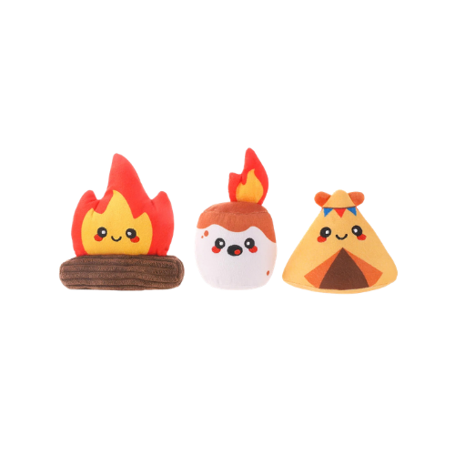 Hugsmart Camping Pups Camp Hound Dog Toy 3 pk