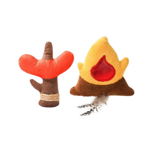 Hugsmart Camping Claws Campfire Sausage Cat Toy 