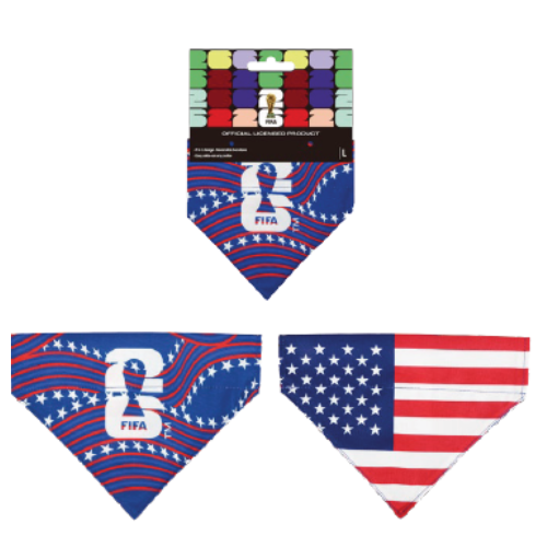 Sincere Holding Group PawSwag World Cup 2026 Reversible USA Bandana Pet Collar Accessory