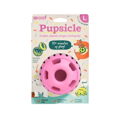Woof Party Pink Party Pupsicle Treat Dispensing Dog Toy
